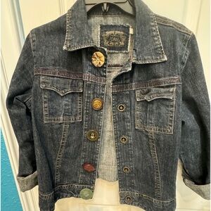 CABI denim jacket with vintage large buttons. Used but looks brand new